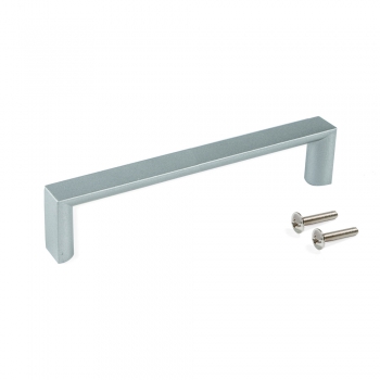 Poignée pour meuble, entraxe 96 mm, Zamak, Gris métallisé