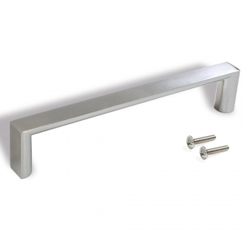 Poignée pour meuble, entraxe 96 mm, Zamak, Nickel satiné