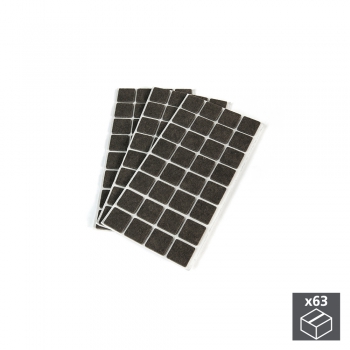 Patins en feutre adhésifs pour meubles, carrés, 30 x 30 mm, 63 ut.