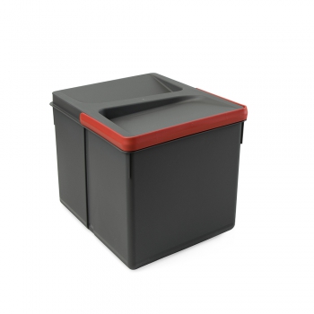 Poubelles pour tiroir de cuisine, hauteur 216 mm, 1x12L, Gris antracite