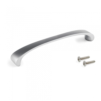 Poignée pour meuble, entraxe 160 mm, Zamak, Nickel satiné