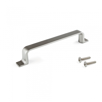 Poignée pour meuble, entraxe 96 mm, Zamak, Nickel satiné