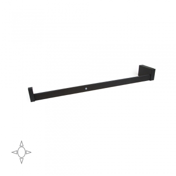 Barre de penderie pour armoire avec lumière LED, réglable 408-558mm, batterie amovible, détecteur de mouvement, Lumière Blanc naturel, Aluminium, Couleur moka
