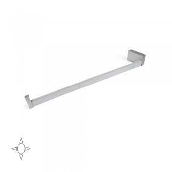 Barre de penderie pour armoire avec lumière LED, réglable 408-558mm, batterie amovible, détecteur de mouvement, Lumière Blanc naturel, Aluminium, Anodisé mat