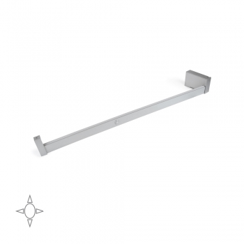 Barre de penderie pour armoire avec lumière LED, réglable 558-708 mm, batterie amovible, détecteur de mouvement, Lumière Blanc naturel, Aluminium, Anodisé mat