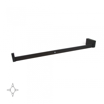 Barre de penderie pour armoire avec lumière LED, réglable 708-858 mm, batterie amovible, détecteur de mouvement, Lumière Blanc naturel, Aluminium, Couleur moka
