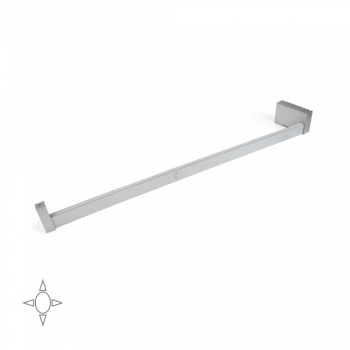 Barre de penderie pour armoire avec lumière LED, réglable 708-858 mm, batterie amovible, détecteur de mouvement, Lumière Blanc naturel, Aluminium, Anodisé mat