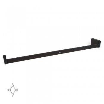 Barre de penderie pour armoire avec lumière LED, réglable 1.008-1.158 mm, batterie amovible, détecteur de mouvement, Lumière Blanc naturel, Aluminium, Couleur moka