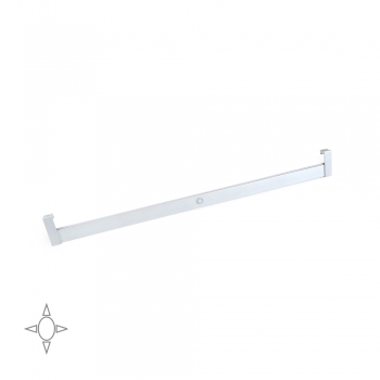 Barre de penderie pour armoire avec lumière LED, réglable 708-858 mm, 4 W-12V DC, détecteur de mouvement, Lumière Blanc naturel, Aluminium, Anodisé mat
