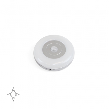 Luminaire LED, rechargeable par USB, détecteur de mouvement, Lumière Blanc naturel, Plastique, Gris métallisé