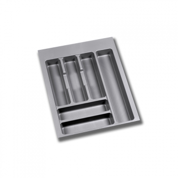 Range-couverts pour tiroirs de cuisine, module 450 mm, Plastique, Gris
