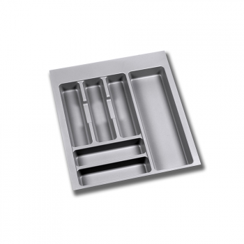 Range-couverts pour tiroirs de cuisine, module 500 mm, Plastique, Gris