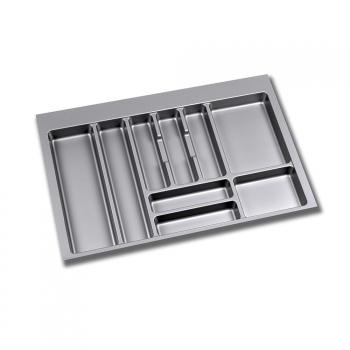Range-couverts pour tiroirs de cuisine, module 800 mm, Plastique, Gris