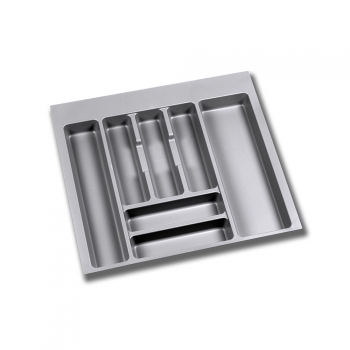 Range-couverts pour tiroirs de cuisine, module 600 mm, Plastique, Gris