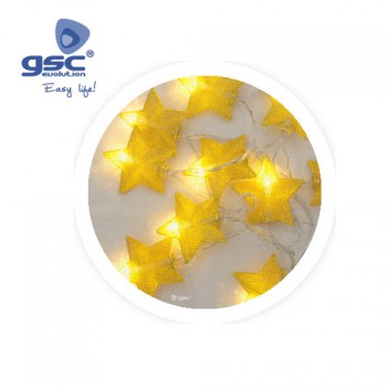 Guirlande LED en forme d'étoiles dorées  Ref. 5204471