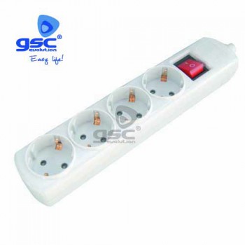 Ralonge / bloc multiprise 4 prises + interrupteur Ref. 0801873