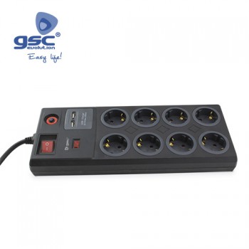 Rallonge / Bloc multiprises 8 prises + 2 USB Ref. 0803393