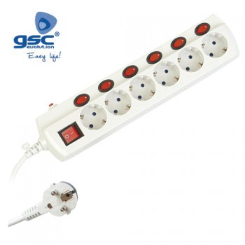 Rallonge / Bloc multiprises 6 prises Ref. 0800392