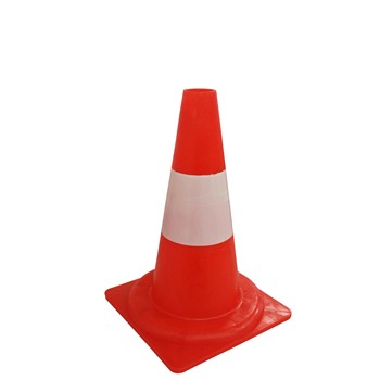 CÔNE DE SÉCURITÉ DE PVC SOUPLE AVEC BANDE RÉFLÉCHISSANTE (340MM)