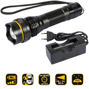 LAMPE DE POCHE RECHARGEABLE - 500 LÚMENES Ref. KL500CR