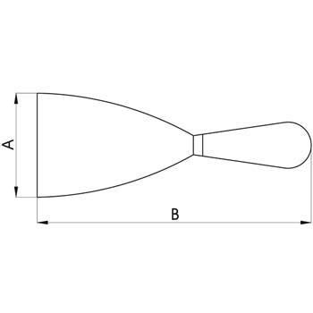 Spatule rigide avec poignée en plastique 