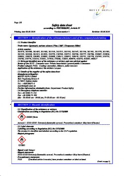 Fiche de sécurité