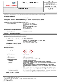 Fiche de sécurité